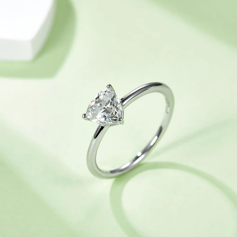 Triangular-shaped Moissanite Ring