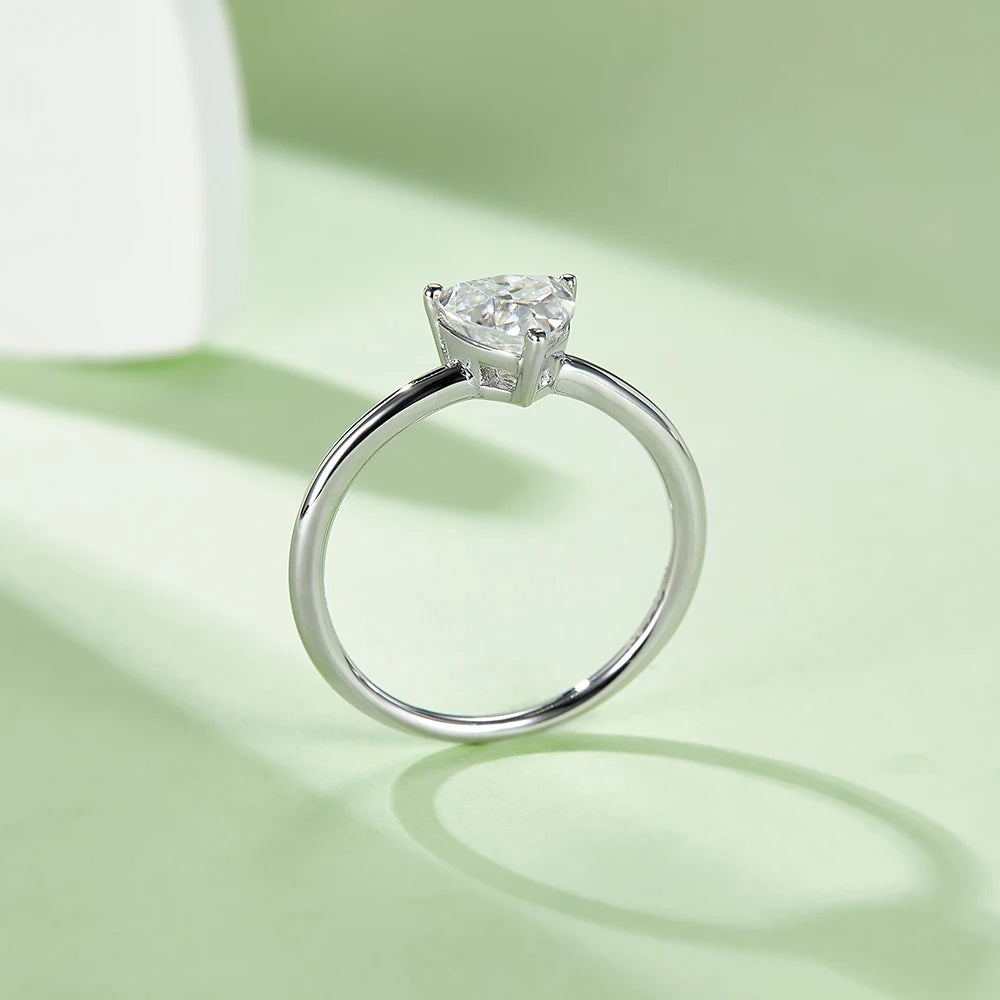 Triangular-shaped Moissanite Ring