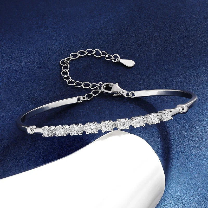 Linear Moissanite Bracelet - Nawaz Jewellers
