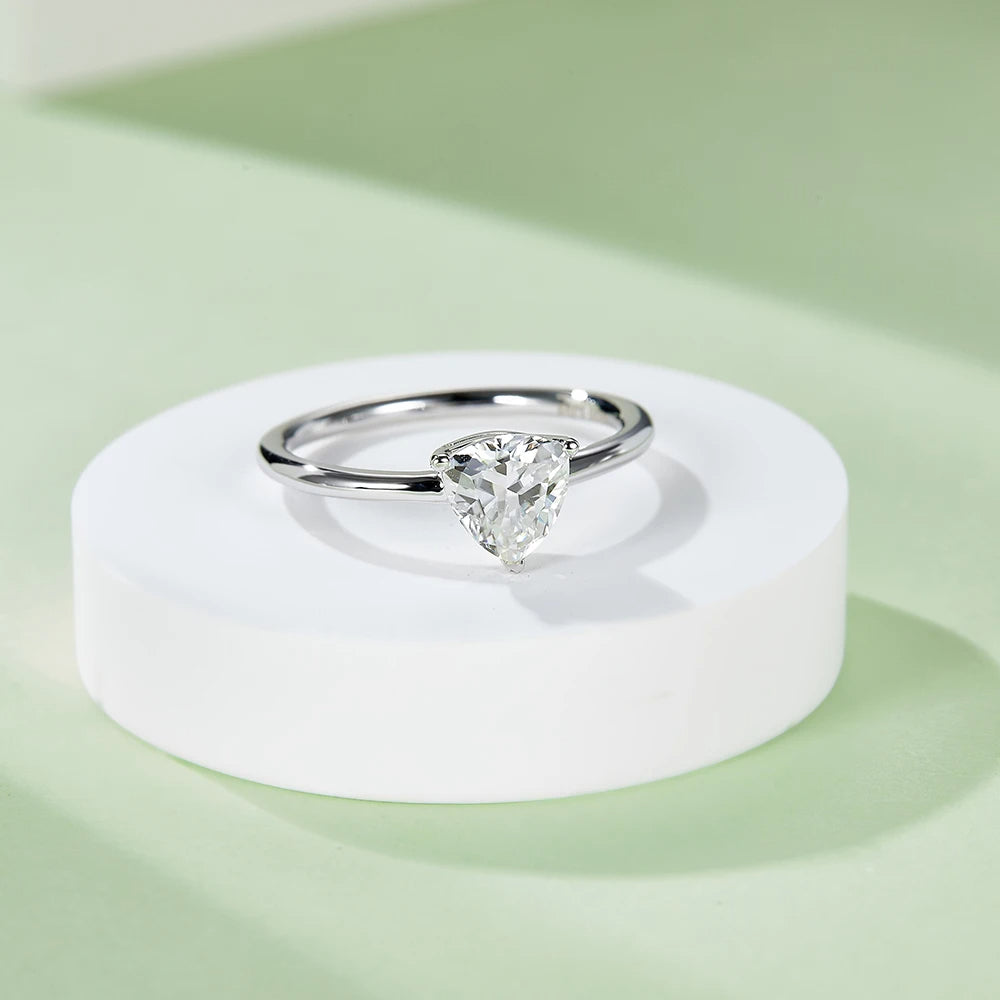 Triangular-shaped Moissanite Ring