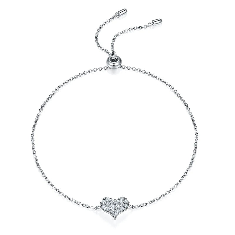 Heart Moissanite Bracelet - Nawaz Jewellers