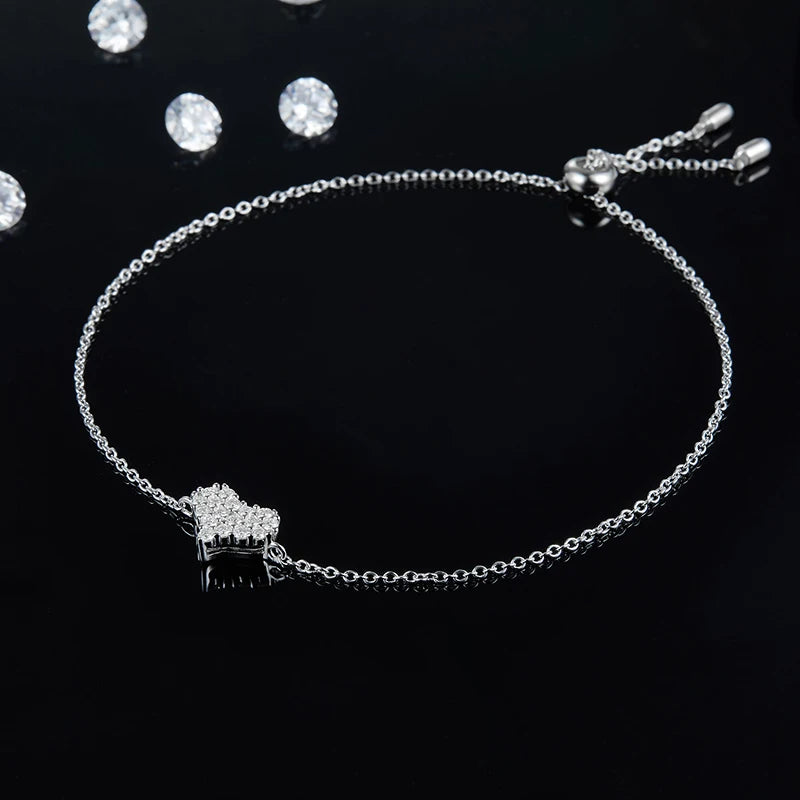 Heart Moissanite Bracelet