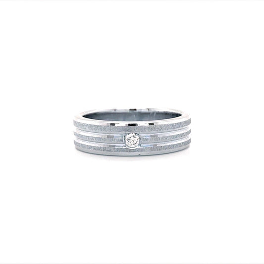 Tri-Line Moissanite Beacon Ring