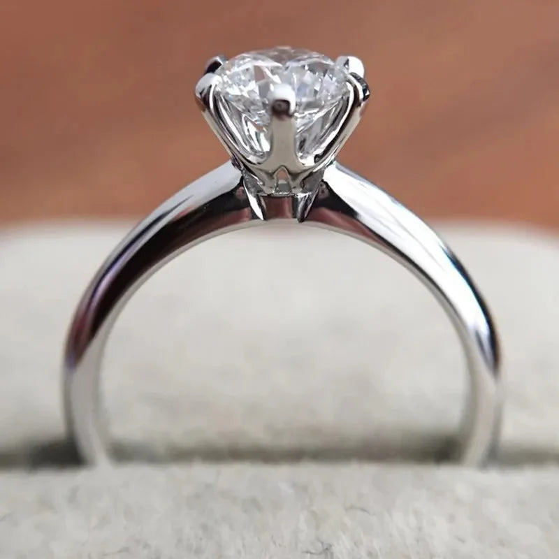 A Crown Ring Moissanite Ring