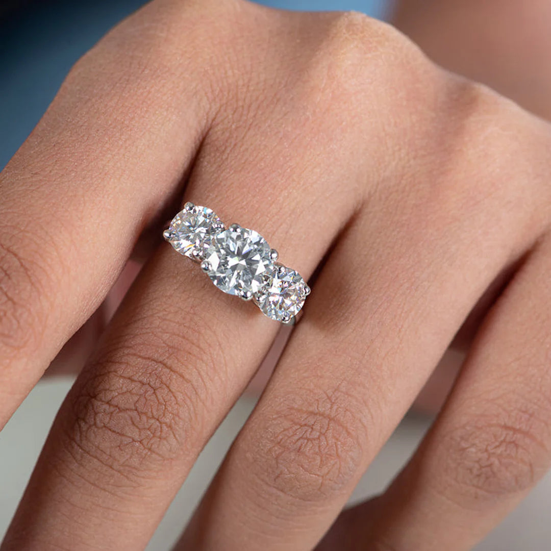 A Trio-Moissanite Ring - Nawaz Jewellers