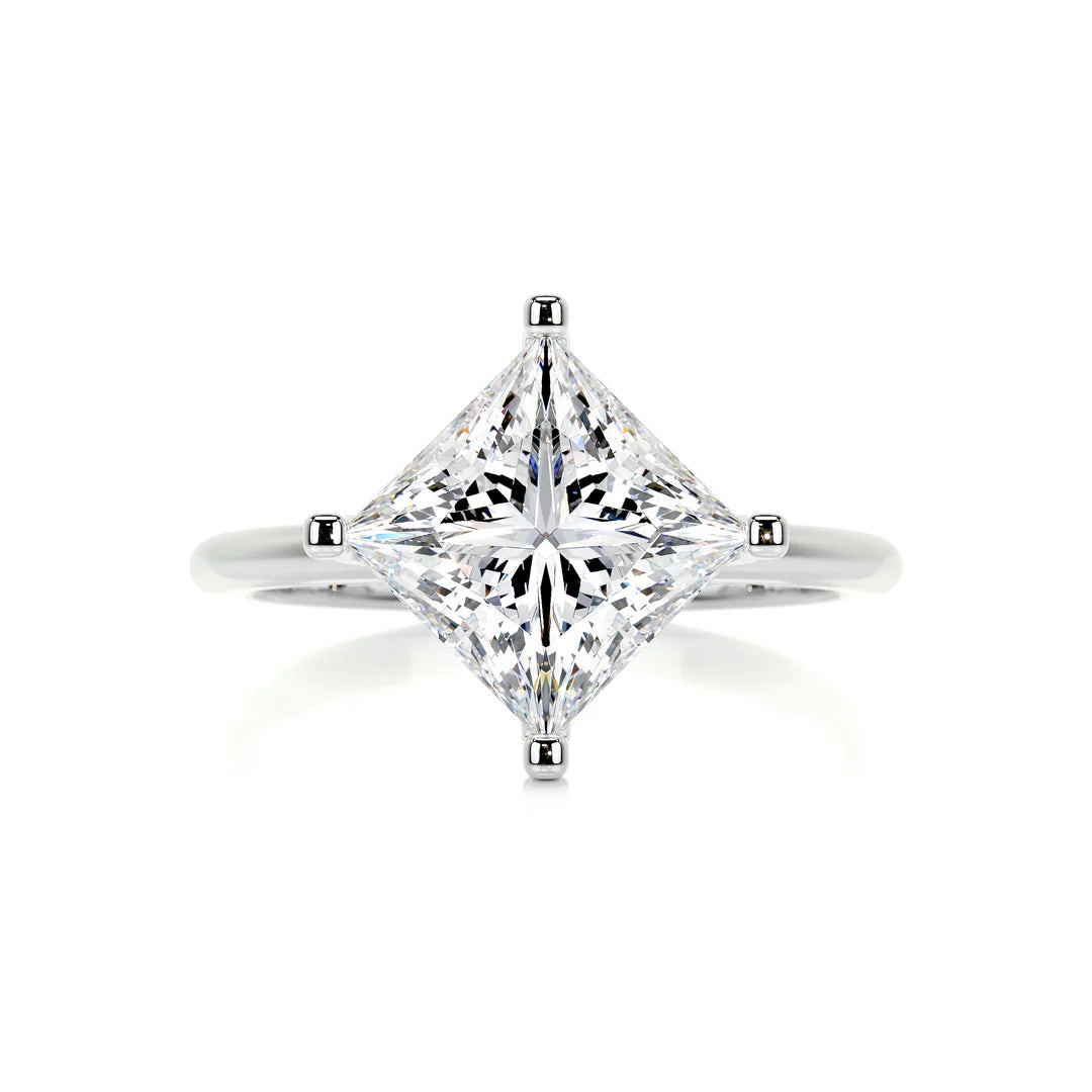 Princess Curve Moissanite Ring - Nawaz Jewellers