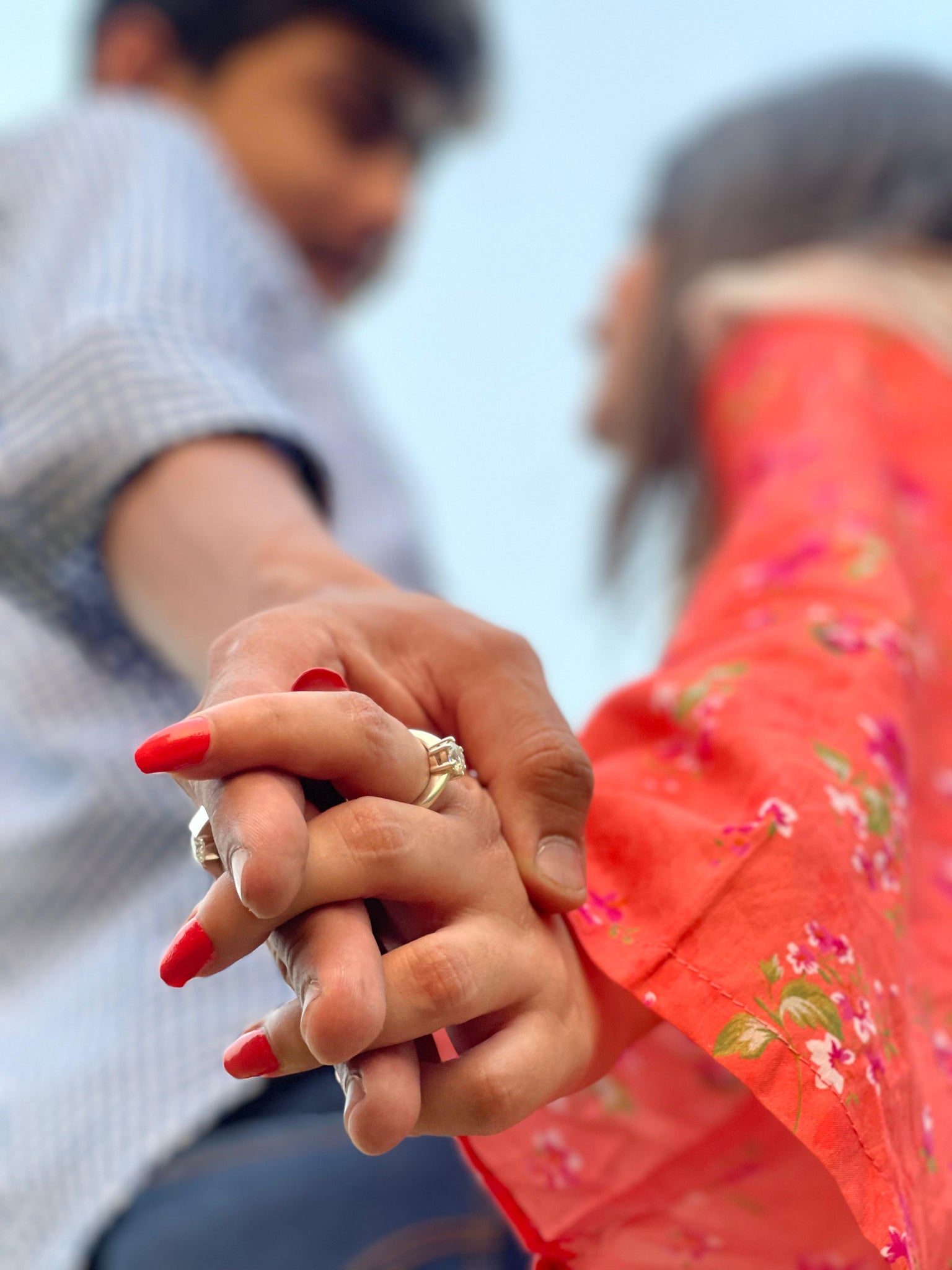 Engrave Sign of Love Couple Moissanite Rings - Nawaz Jewellers