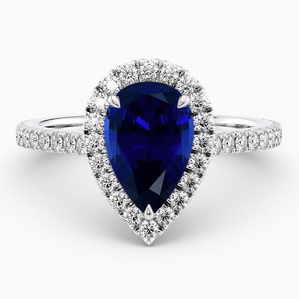 The Round & Sapphire Antique Engagement Ring - Nawaz Jewellers