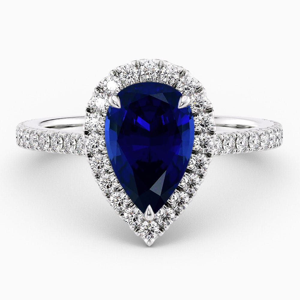 The Round & Sapphire Antique Engagement Ring