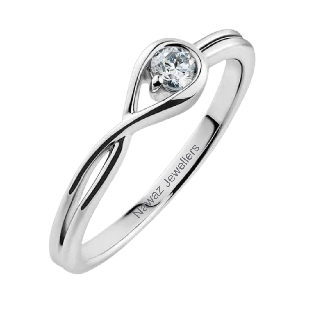 Emphasized Moissanite Ring