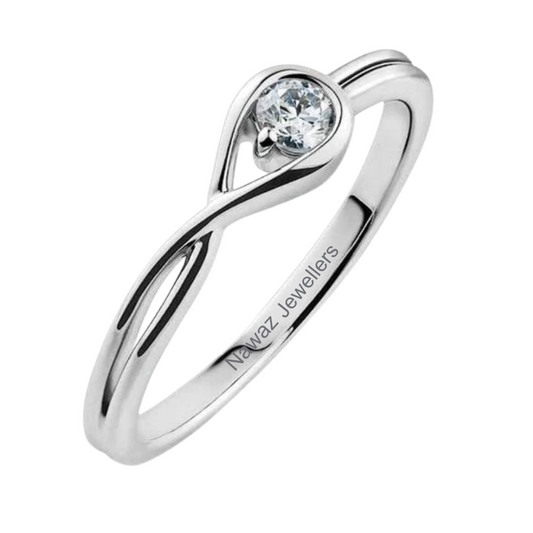 Emphasized Moissanite Ring