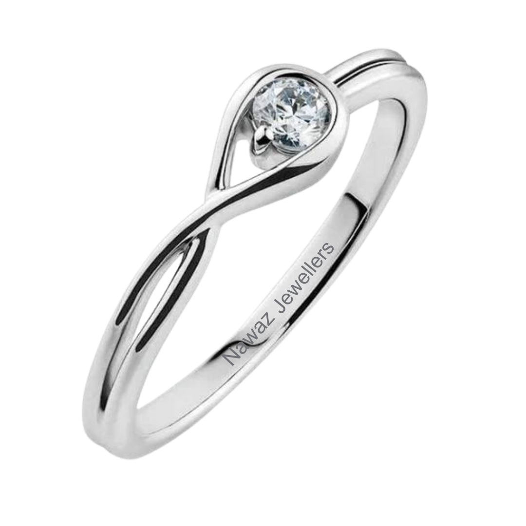 Emphasized Moissanite Ring - Nawaz Jewellers