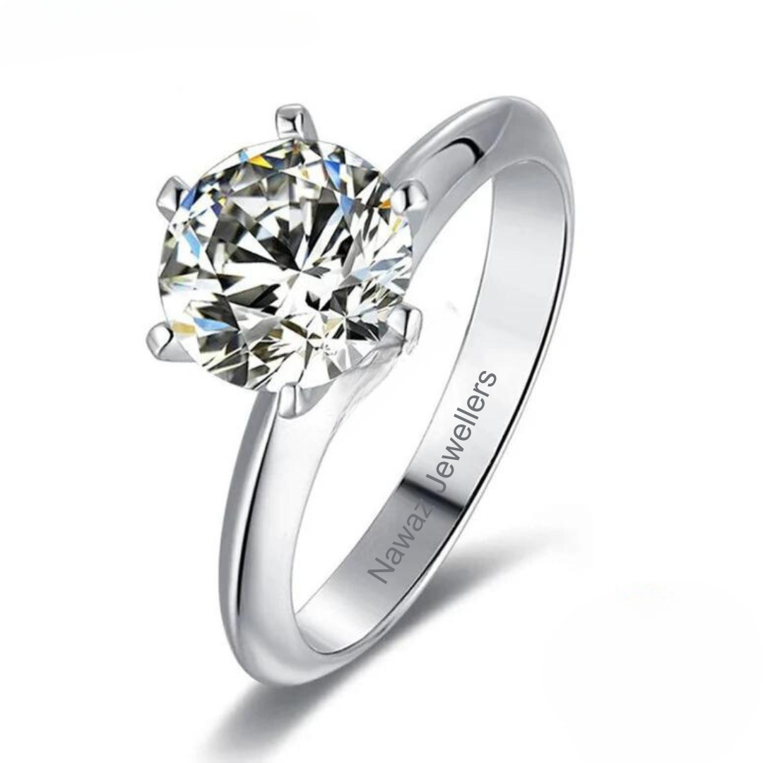 A Crown Ring Moissanite Ring - Nawaz Jewellers