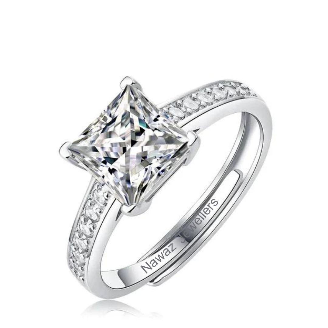 Princess Embrace Moisssanite Ring - Nawaz Jewellers