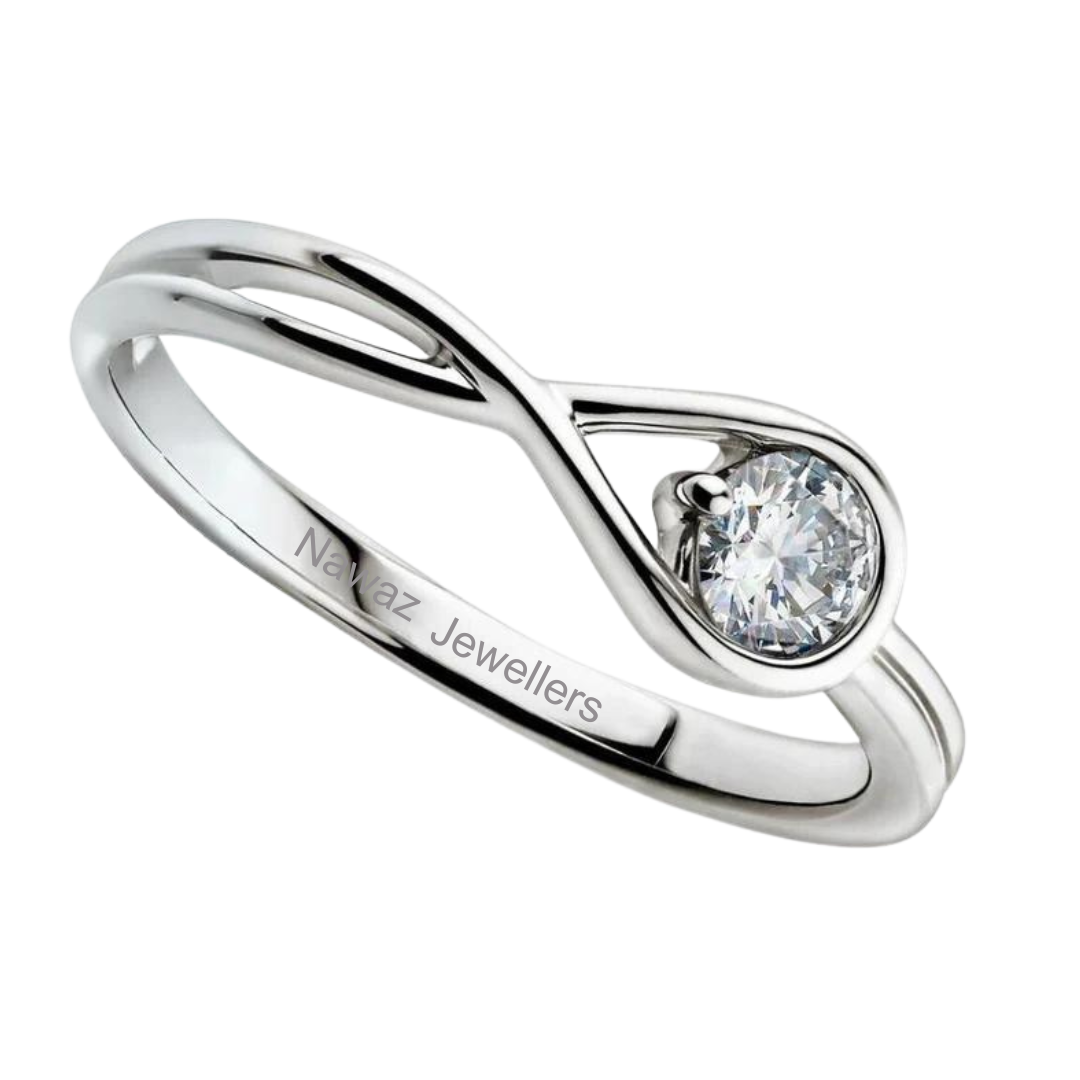 Emphasized Moissanite Ring - Nawaz Jewellers