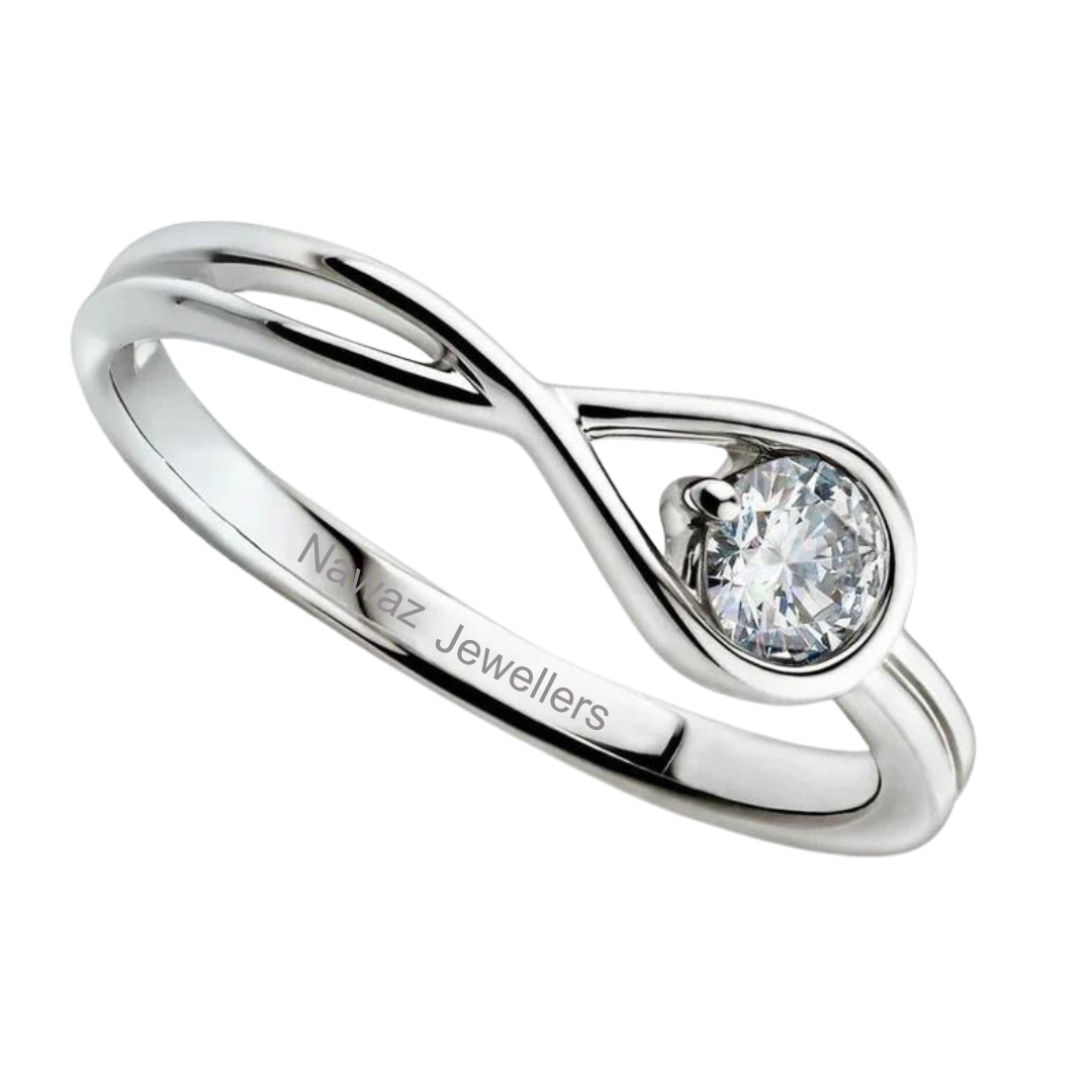 Emphasized Moissanite Ring