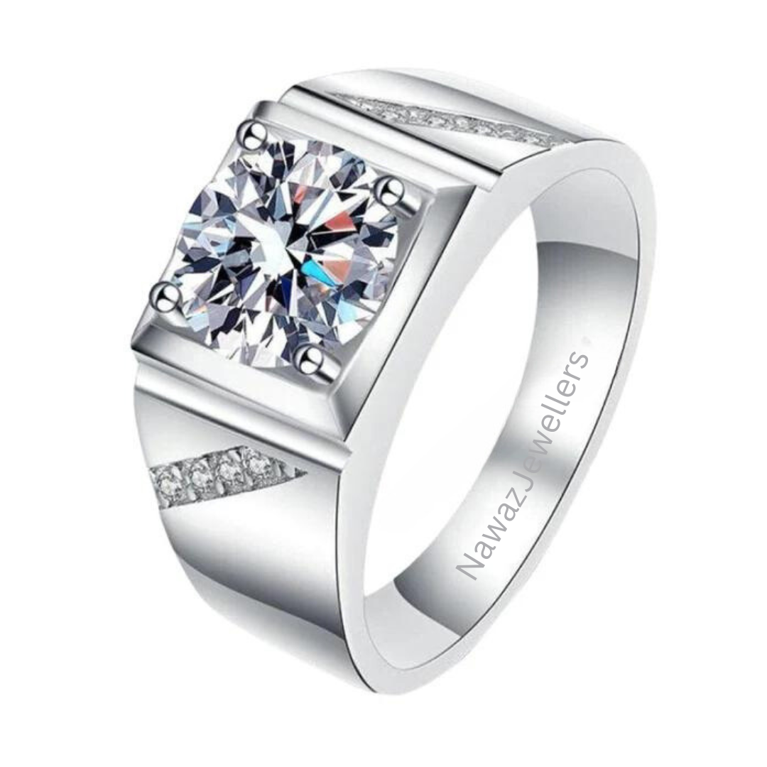 Men's Diamond Accent Wedding Band - Nawaz Jewellers