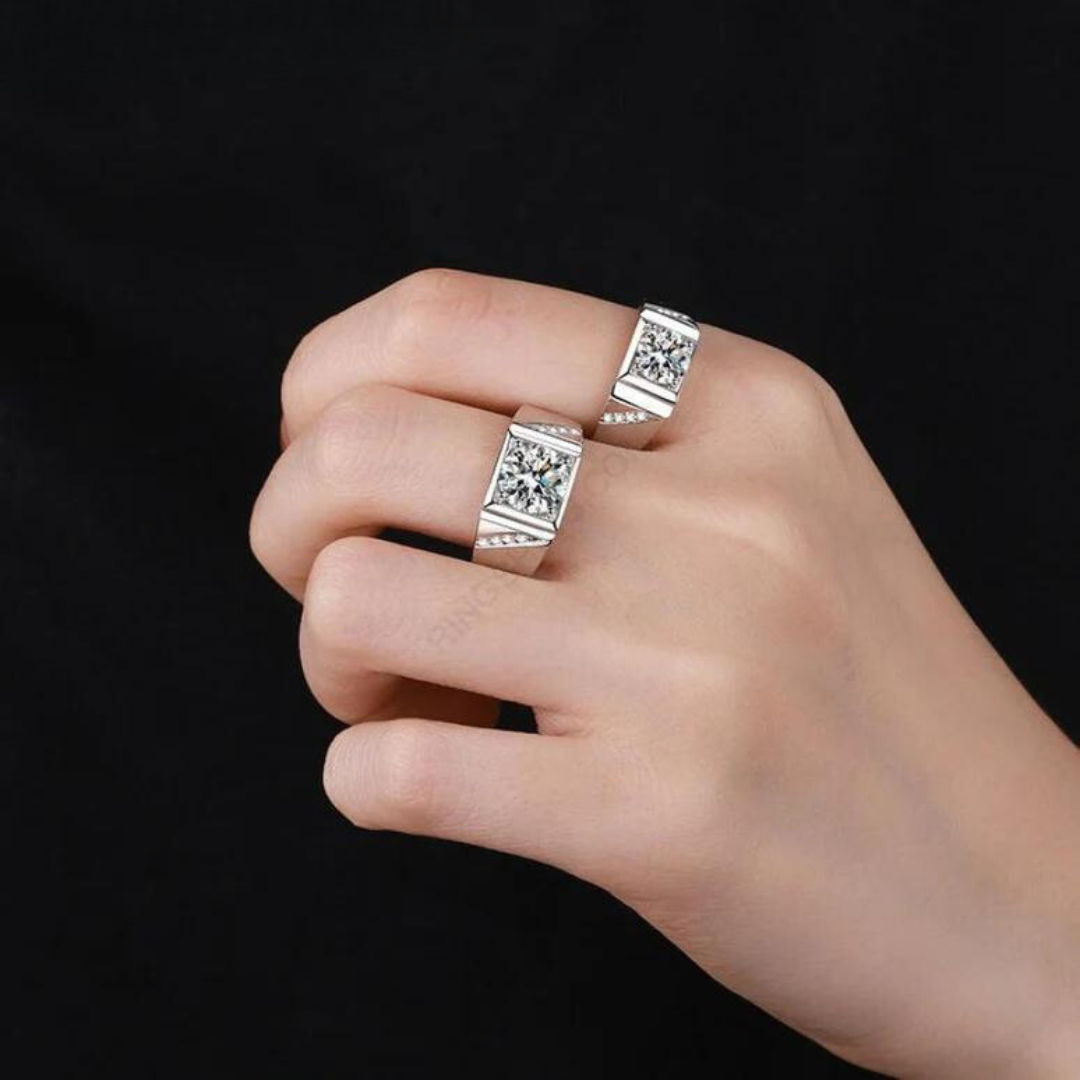 Men's Diamond Accent Wedding Band - Nawaz Jewellers