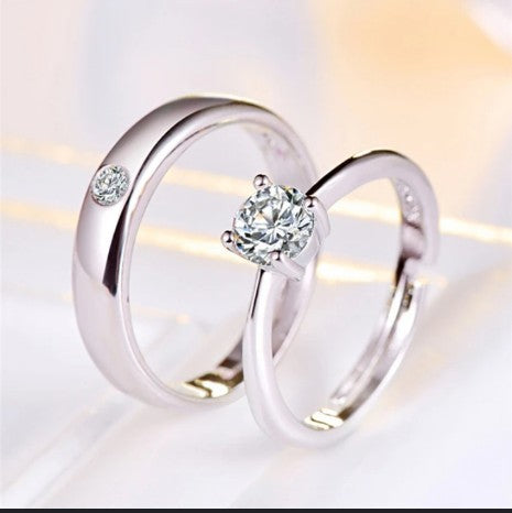 Eternal Embrace Moissanite Couple Rings - Nawaz Jewellers