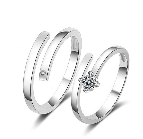 Eternal-style  Moissanite Couple Rings - Nawaz Jewellers