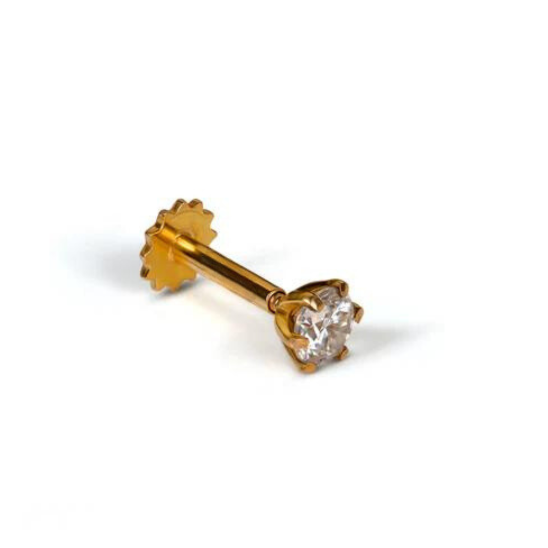 Gold Diamond Nosepin - Nawaz Jewellers