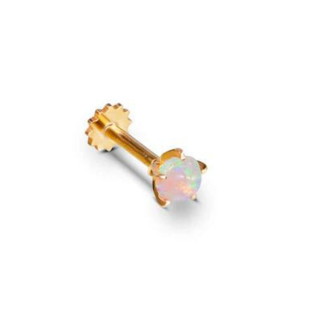 Gold Opulence Opal Nosepin - Nawaz Jewellers