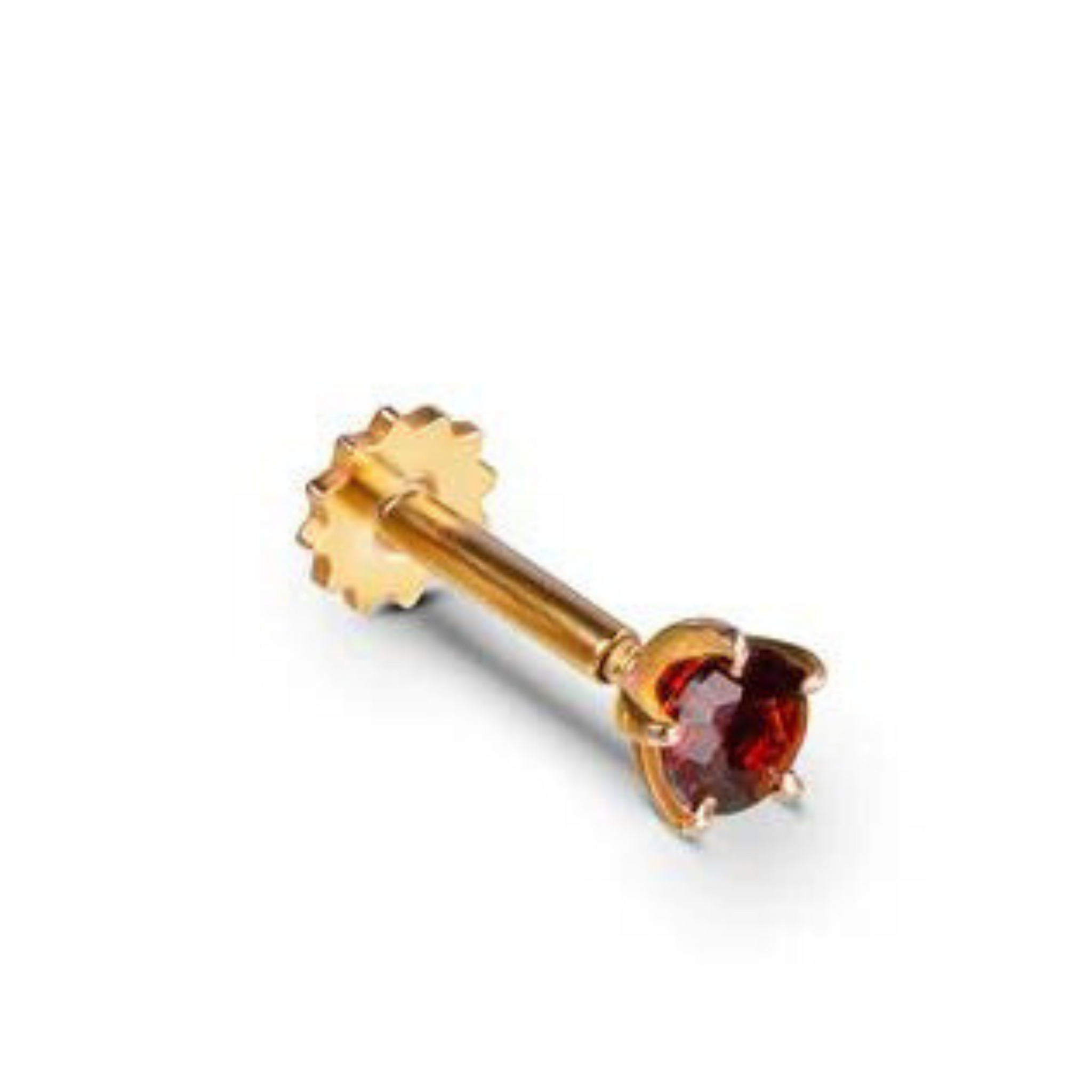 Crimson Clarity Garnet Nosepin - Nawaz Jewellers