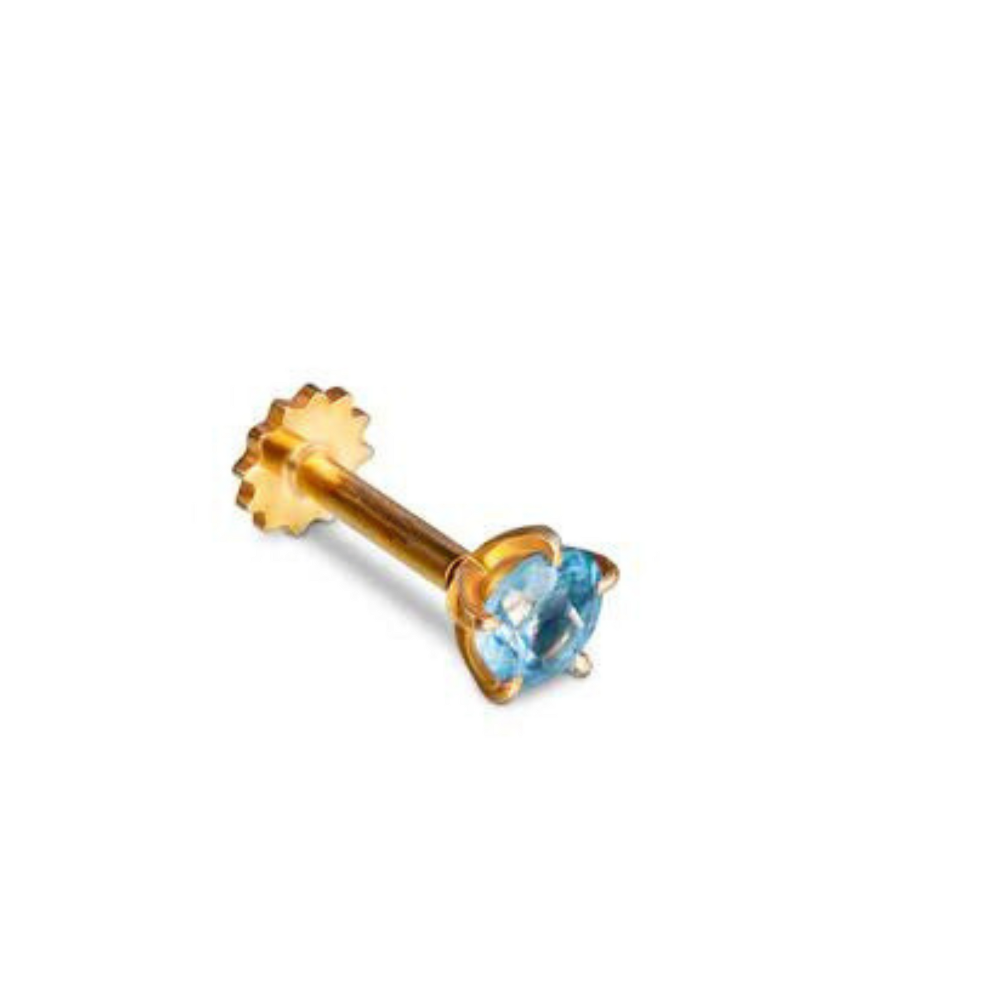 Azure Allure Topaz Nosepin - Nawaz Jewellers