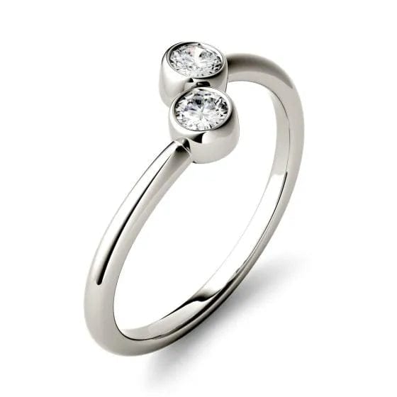 Duo-Moissanite Ring