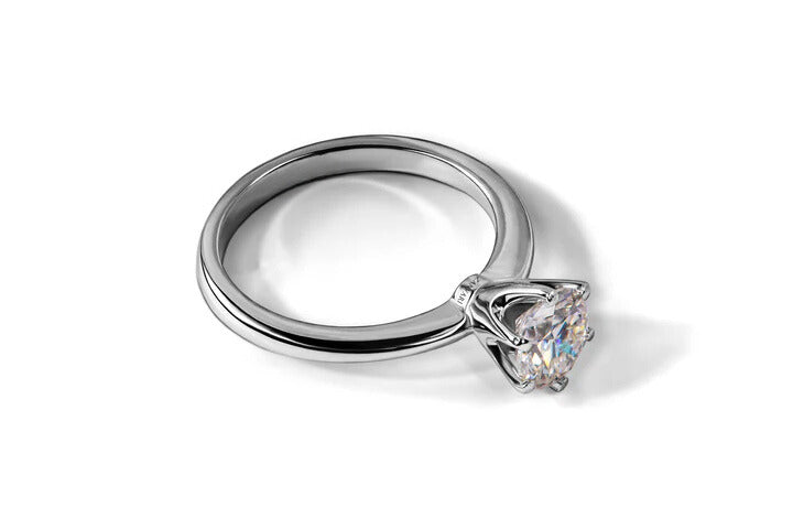 Round Moissanite Diamond Wedding Jewelry Solitaire Engagement Ring