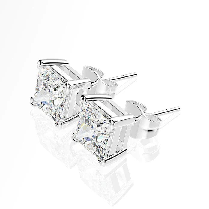 Princess Cut Moissanite Diamond Studs - Nawaz Jewellers