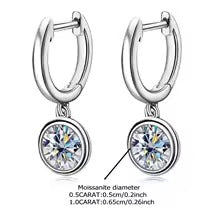 Sterling Silver 0.5-1 Carat Moissanite Bubble Earbuckles Fashion Trend Design Light Luxury Sense Casual Temperament Ladies