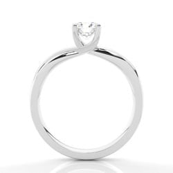 NJW-414 Prong Setting Round Diamond Plain Engagement Ring
