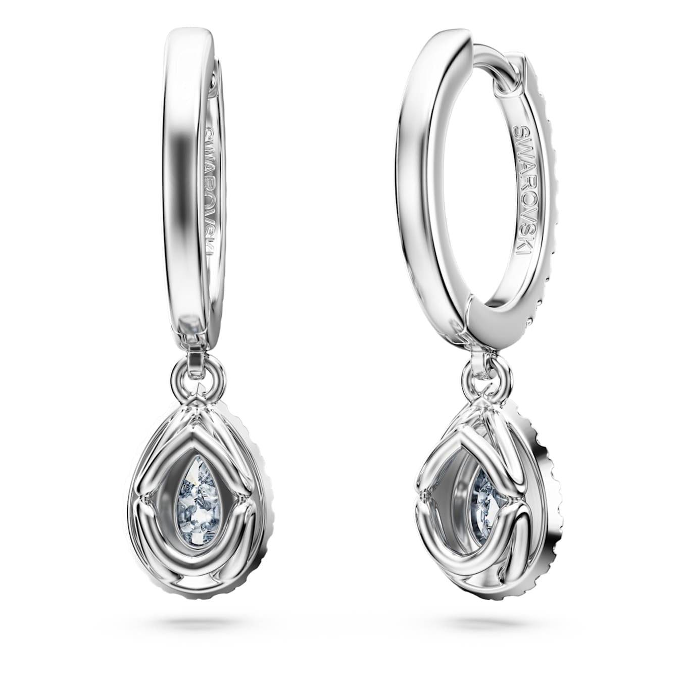 Water Drop Shape Dangle Drop Hoop Earrings Moissanite Fine Jewelry 925 Sterling Silver Moissanite Earring