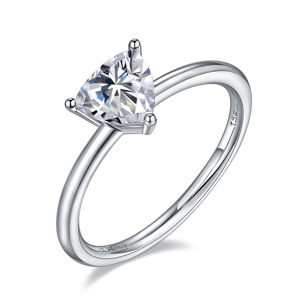 NJW-424 Triangular-shaped Moissanite Ring