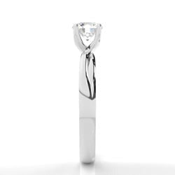 NJW-414 Prong Setting Round Diamond Plain Engagement Ring