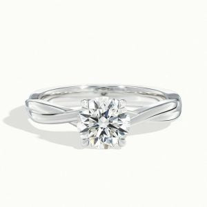 NJW-414 Prong Setting Round Diamond Plain Engagement Ring