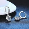 Sterling Silver 0.5-1 Carat Moissanite Bubble Earbuckles Fashion Trend Design Light Luxury Sense Casual Temperament Ladies
