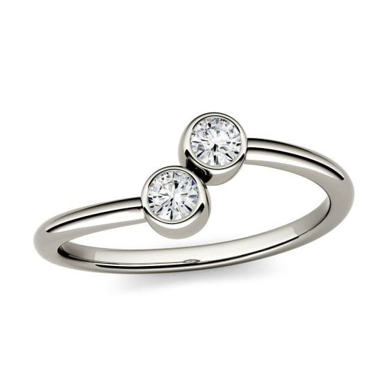 Duo-Moissanite Ring