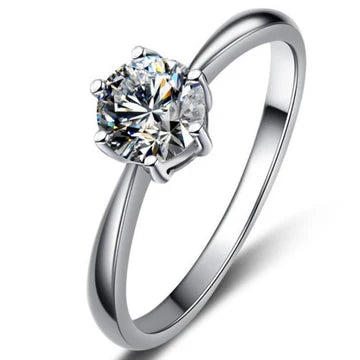 A Solitaire Moissanite Ring