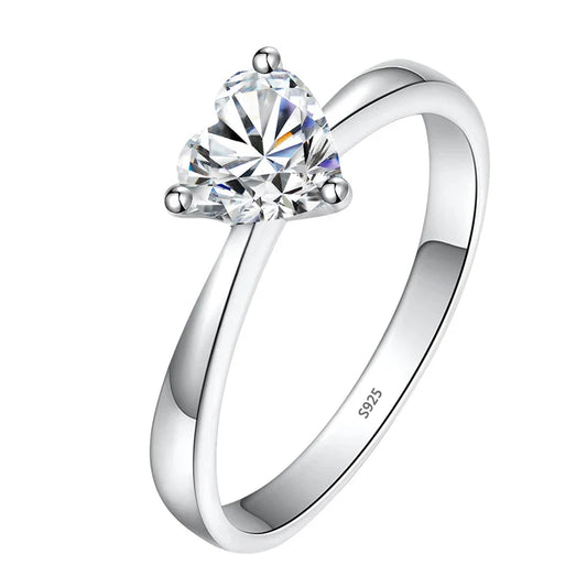 Heart Shape Moissanite Ring