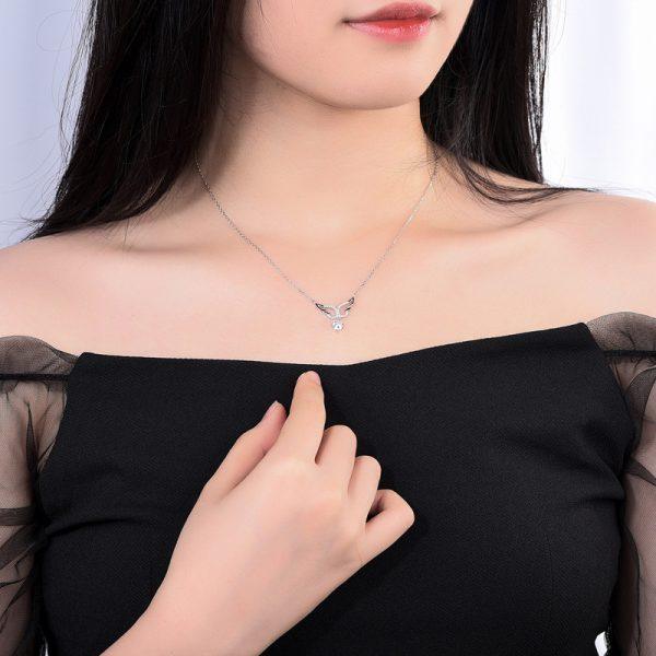 Celestial Wings Moissanite Pendant - Nawaz Jewellers