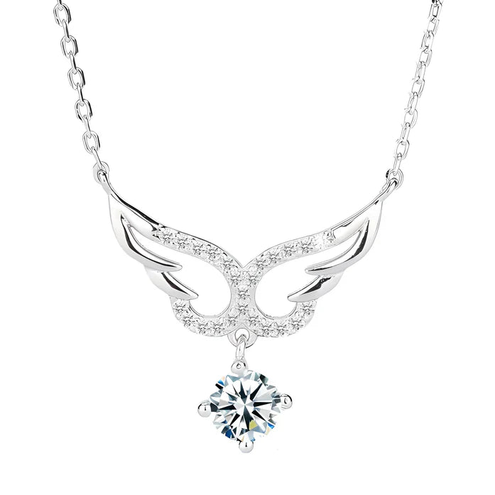 Celestial Wings Moissanite Pendant - Nawaz Jewellers