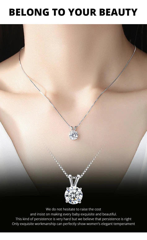 Luminous Harmony Moissanite Pendant - Nawaz Jewellers