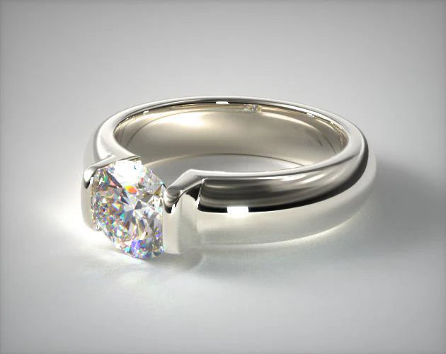 A Round-styled Moissanite Ring