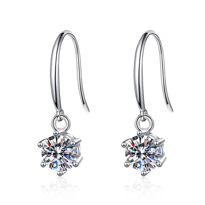 Radiant Moissanite Diamond Earings