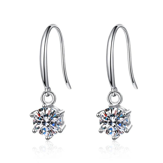 Radiant Moissanite Diamond Earings