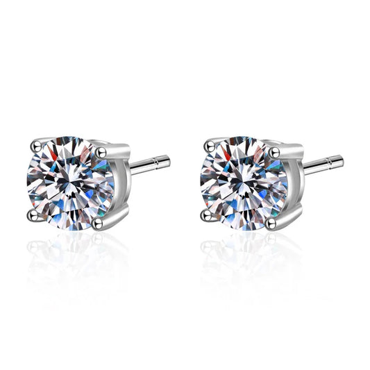 Radiant Moissanite Diamond Studs