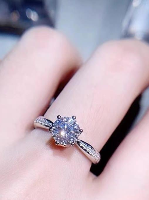 Side-stone Moissanite Ring