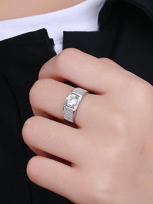 Men's Diamond Accent Solitaire Wedding Band - Nawaz Jewellers